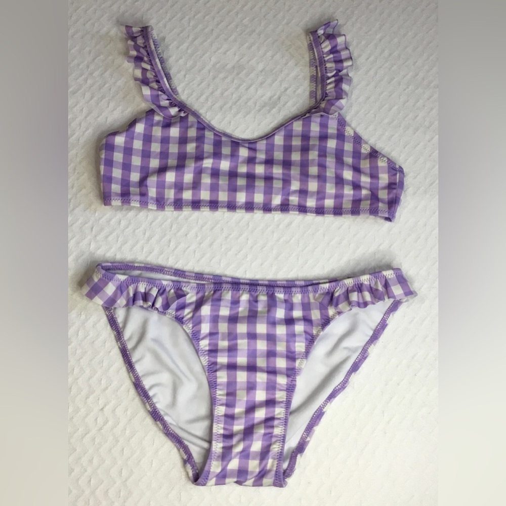 Zara Girls Ruffle Trimmed Swimwear Biquini Size 11-12